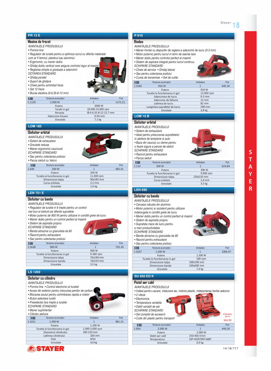 Pagina 6-Program STAYER de la Unior Tepid - Scule electrice STAYER EB 150 M, EW 200 M, SAB 730, FH230, SAB...