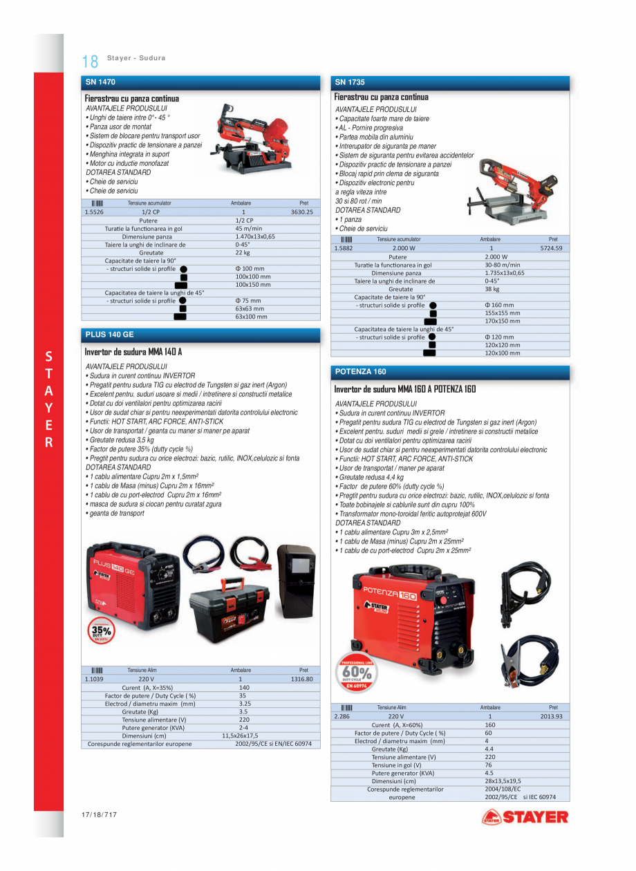 Pagina 9-Program STAYER de la Unior Tepid - Scule electrice STAYER EB 150 M, EW 200 M, SAB 730, FH230, SAB...