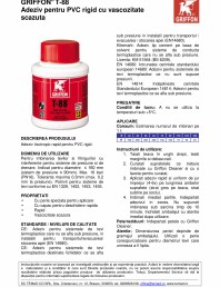 Adeziv pentru PVC rigid cu vascozitate scazuta