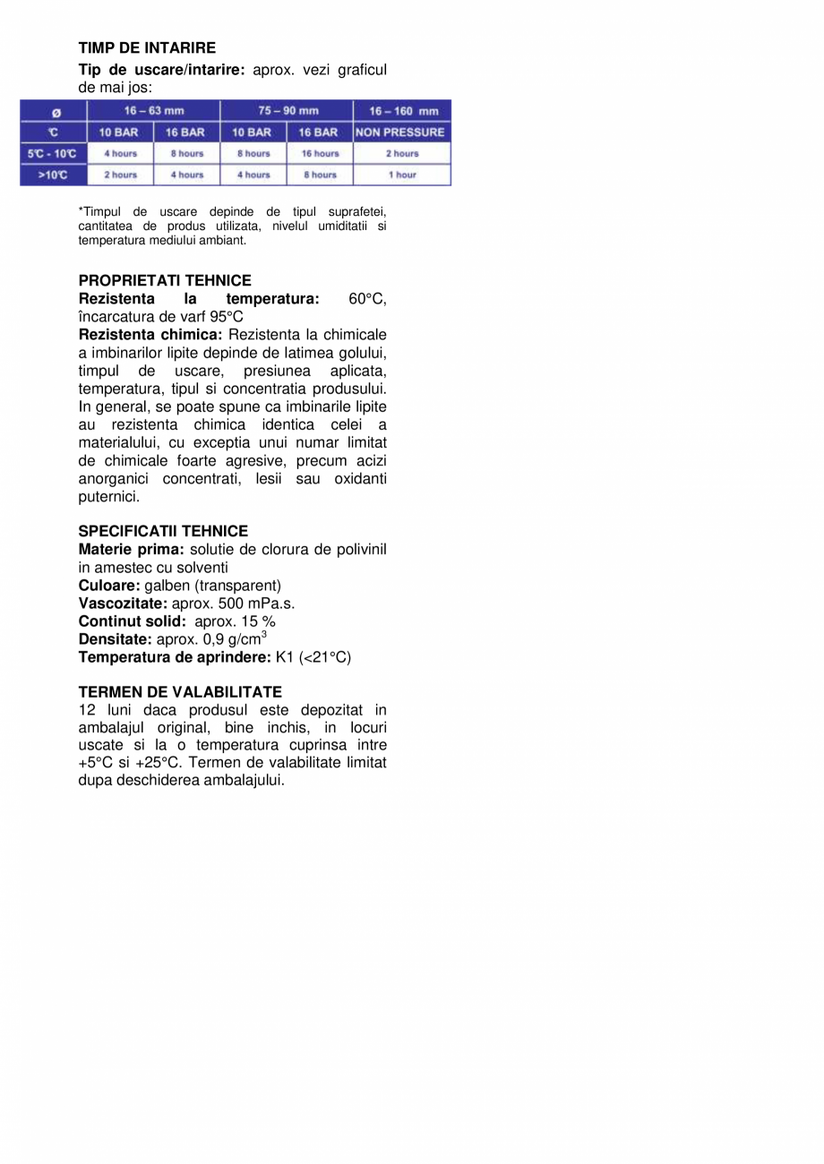 Pagina 2-Adeziv pentru PVC rigid cu vascozitate scazuta GRIFFON T-88 Fisa tehnica Romana trivit pentru...