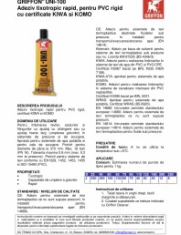 Adeziv tixotropic rapid, pentru PVC rigid cu certificate KIWA si KOMO