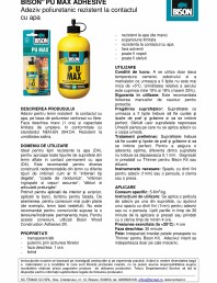 Adeziv poliuretanic pentru lemn rezistent la apa