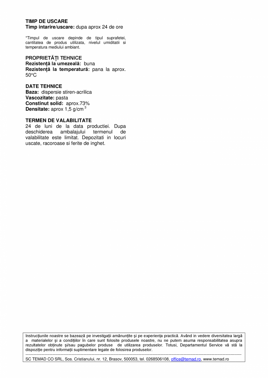 Pagina 2-Adeziv pentru polistiren BISON Montagekit Polystyrene Fisa tehnica Romana ru chit. Curatati uneltele...