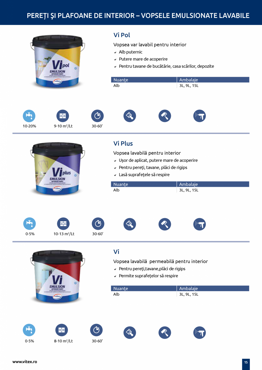 Pagina 14-Ghid tehnic de produse VITEX CLASSIC, ECO, Metallico, VITO ECO, VIPOL, VI, Kitchen&Bath, VITO...