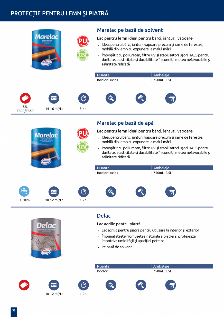 Pagina 38-Ghid tehnic de produse VITEX CLASSIC, ECO, Metallico, VITO ECO, VIPOL, VI, Kitchen&Bath, VITO...