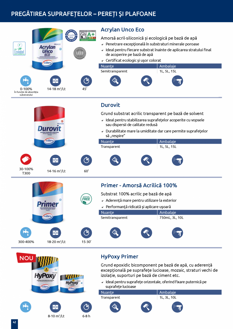 Pagina 42-Ghid tehnic de produse VITEX CLASSIC, ECO, Metallico, VITO ECO, VIPOL, VI, Kitchen&Bath, VITO...