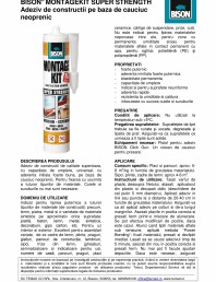 Adeziv de constructii pe baza de cauciuc neoprenic