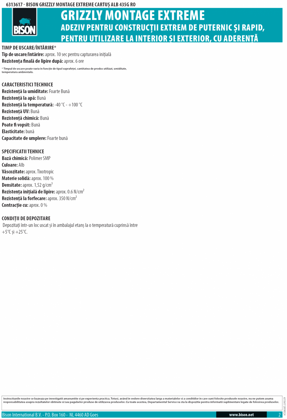 Pagina 2-Adeziv pentru construcții extrem de puternic și rapid, pentru utilizare la interior si exterior cu...