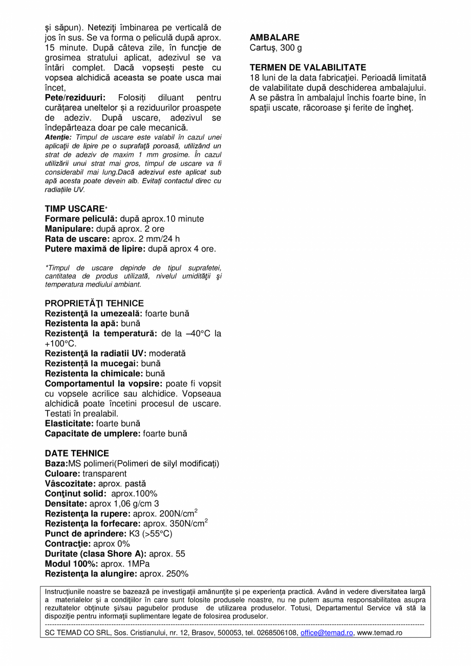 Pagina 2-BISON® POLY MAX KIGH TACK CRYSTAL express BISON Poly Max High Tack Crystal Express Fisa tehnica ...