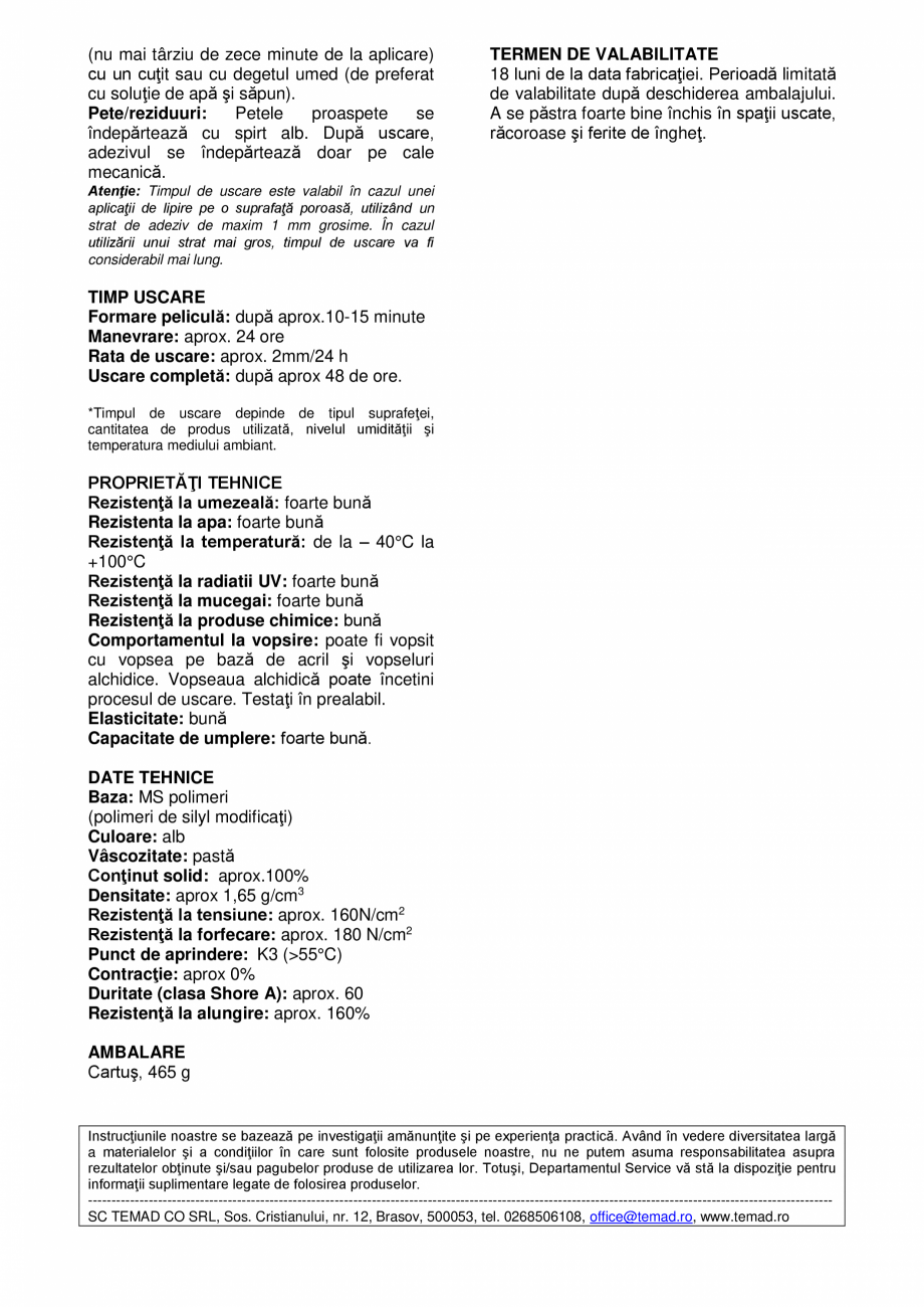 Pagina 2 - BISON® POLY MAX ORIGINAL BISON Fisa tehnica Romana aguri,
elemente pentru acoperiş, ...