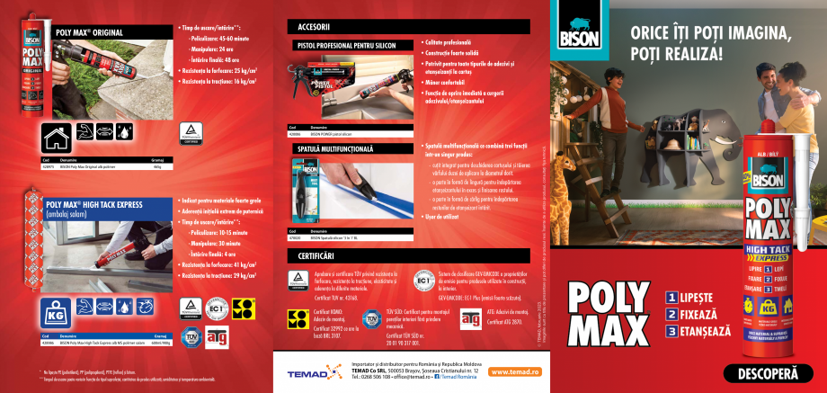 Pagina 1 - Adeziv pentru constructii si etanseizant universal BISON Catalog, brosura Romana...