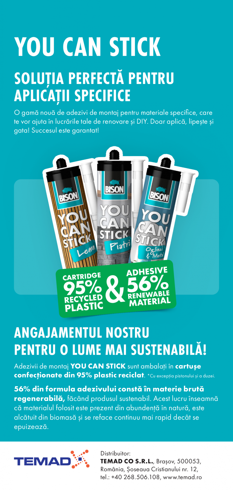 Pagina 6-Lucrari DIY… in 3 pasi simpli  BISON You Can Stick - lemn Catalog, brosura Romana 