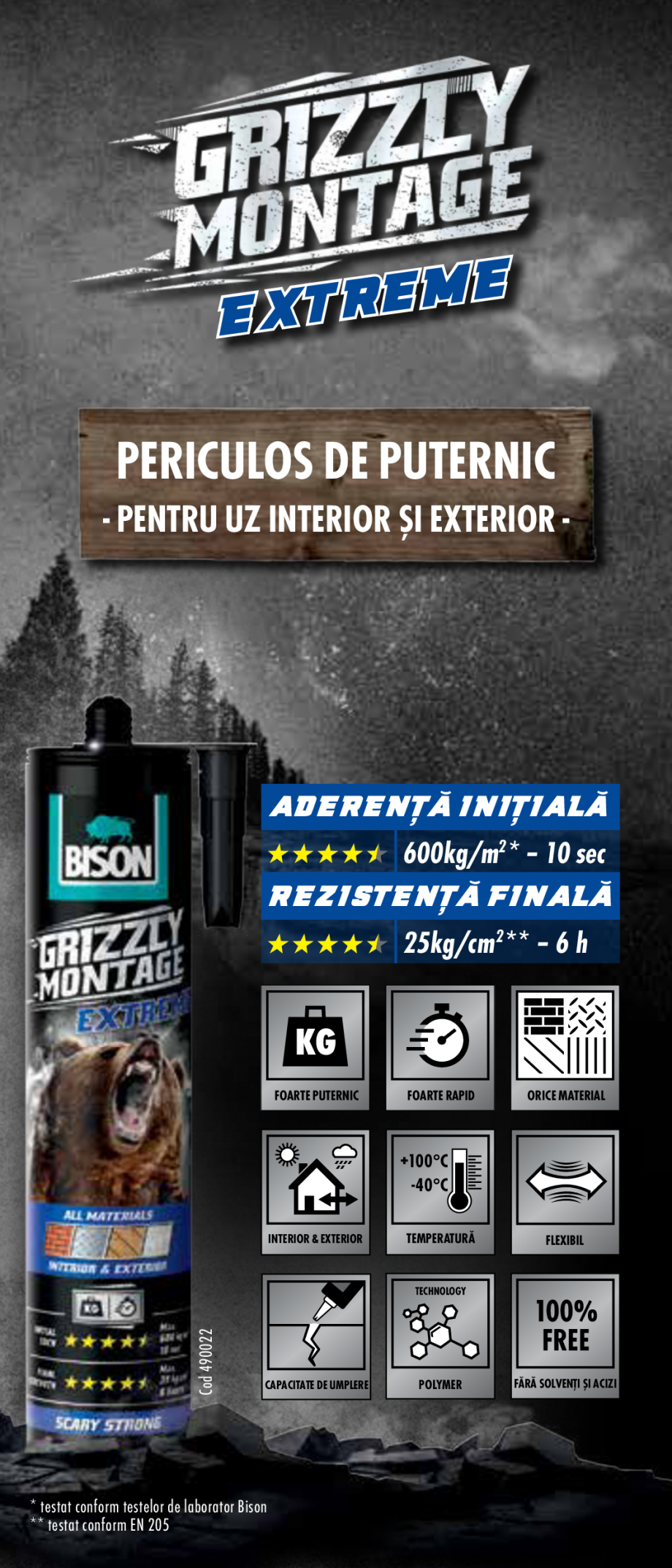 Pagina 4-Adezivi pentru montaj periculosi de puternici & rapizi  BISON Grizzly Montage Power, Grizzly...