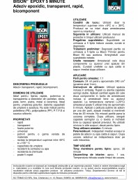 Adeziv epoxidic, transparent, rapid, bicomponent 