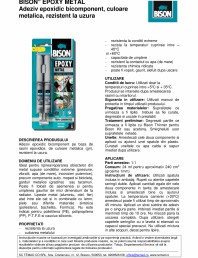 Adeziv epoxidic bicomponent, culoare  metalica, rezistent la uzura