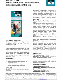 Adeziv pentru sticla, cu uscare rapida,  transparent, rezistent la apa