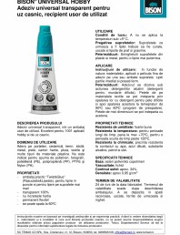 Adeziv universal transparent pentru uz casnic, recipient usor de utilizat