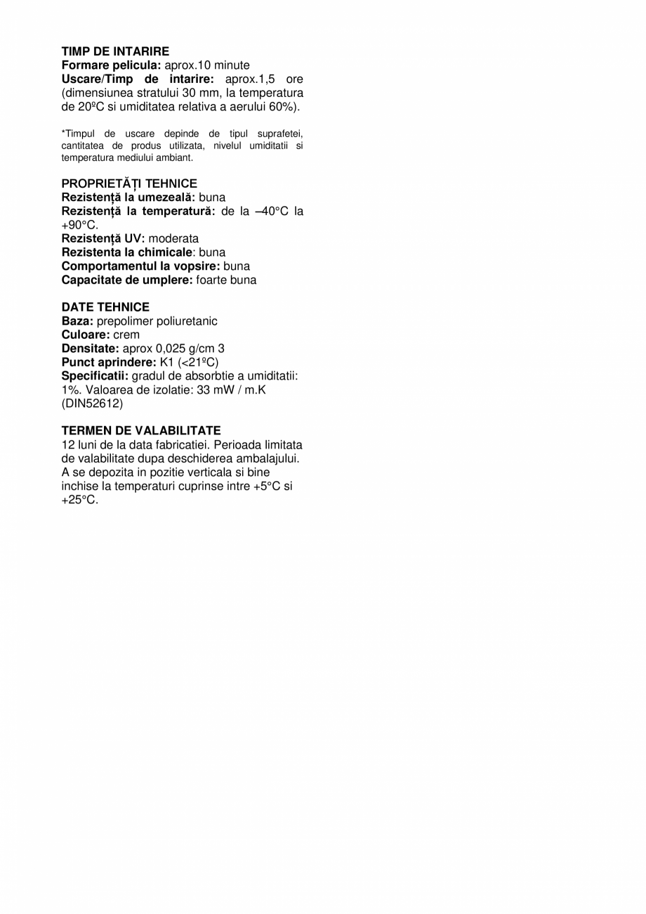 Pagina 2 - Spuma poliuretanica universala cu capacitate ridicata de expandare BISON CONSTRUCTION...