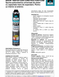 Spuma poliuretanica universala de pistol cu capacitate mare de expandare