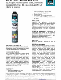 Spuma poliuretanica pentru pistol, universala  cu capacitate mare de expandare, pentru uz interior si exterior