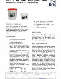 Adeziv acrilic pentru lipirea pardoselilor din PVC și a mochetelor, 12kg