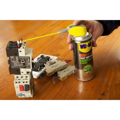 WD-40 Soluție profesională de curățare contacte electrice - Spray lubrifiant pentru curatare, ungere, protectie antirugina WD-40