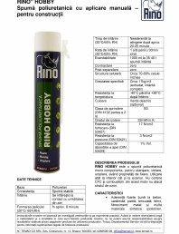Spumă poliuretanică cu aplicare manuală – pentru construcţii