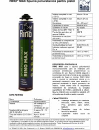 Spumă poliuretanica pentru pistol