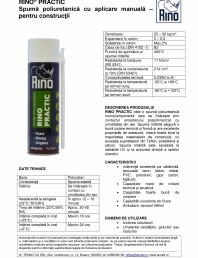 Spuma poliuretanica cu aplicare manuala pentru constructii