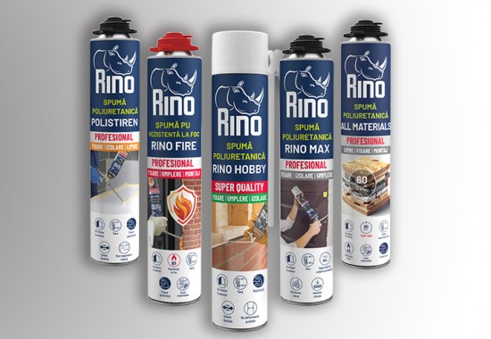 Spume poliuretanice profesionale pentru constructii Rino