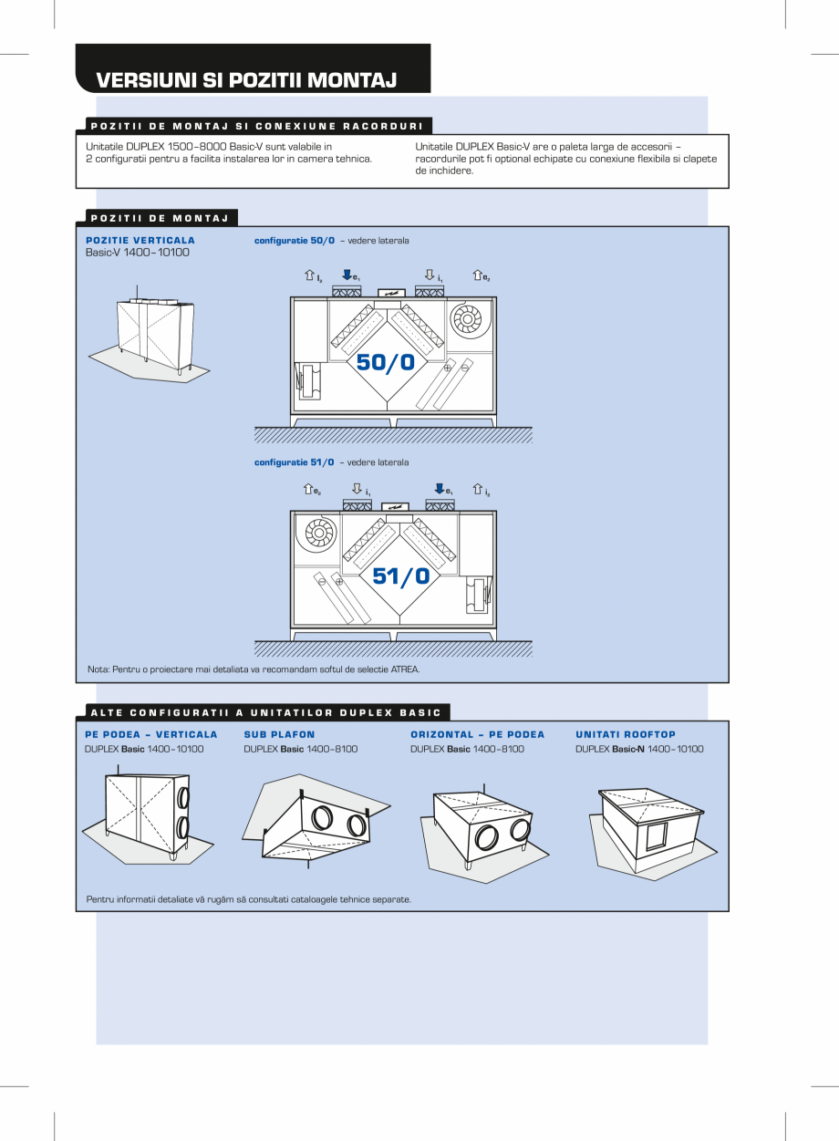 Pagina 4-Unitate de ventilatie verticala cu recuperator in flux incrucisat ATREA  DUPLEX BASIC-V Fisa tehnica...
