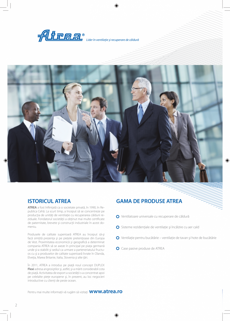 Pagina 2-Unitate de ventilatie ATREA DUPLEX FLEXI Catalog, brosura Romana ntilaţie şi încălzire cu aer...