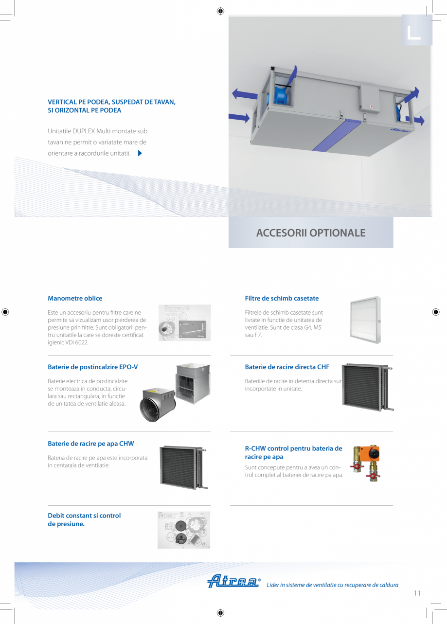 Pagina 11-Unitate de ventilatie ATREA DUPLEX MULTI Catalog, brosura Romana rosime PIR (polyisocyanurate)...