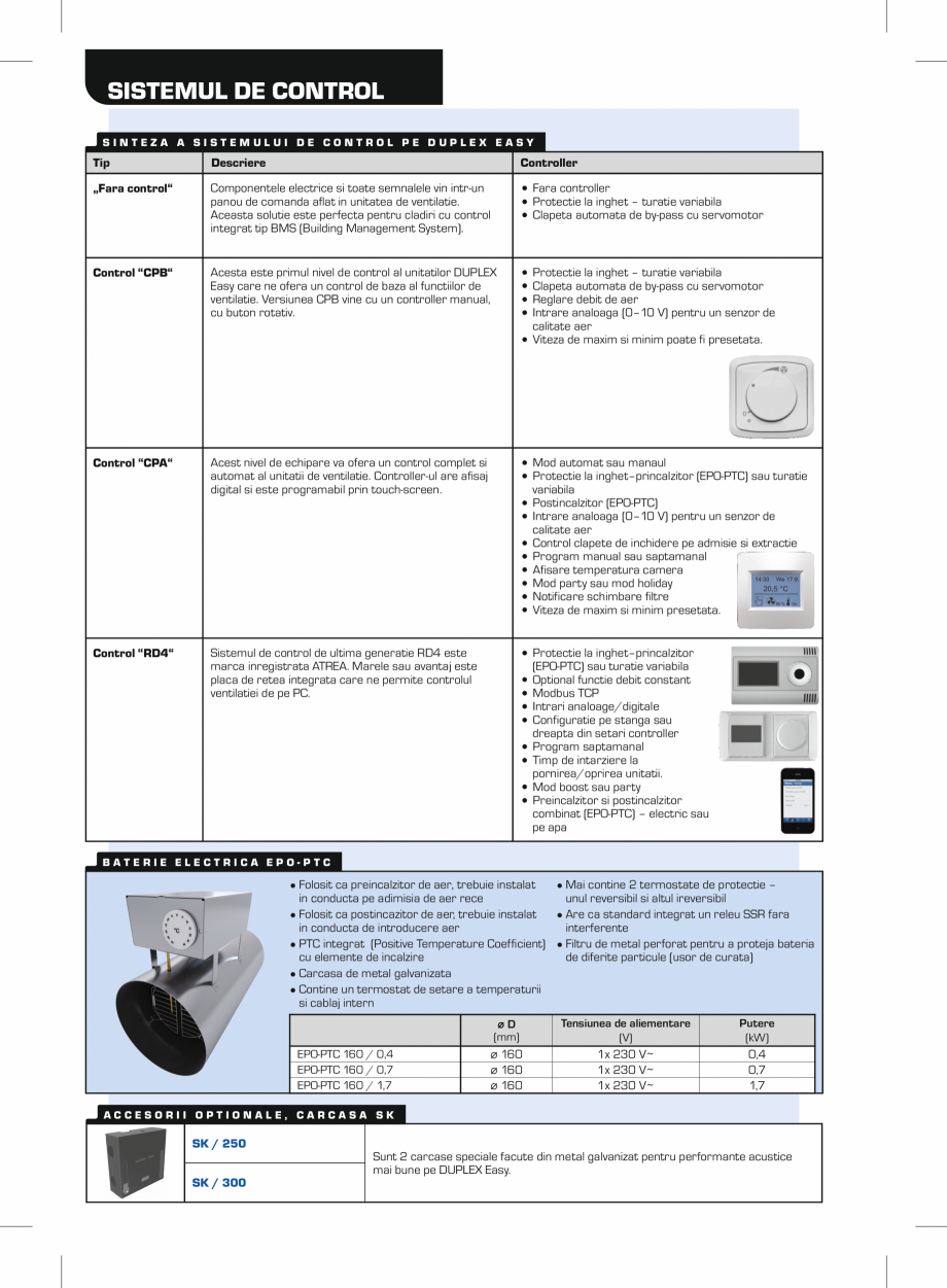 Pagina 4-Unitati compacte de ventilatie cu recuperare de caldura ATREA DUPLEX EASY Fisa tehnica Romana )
...