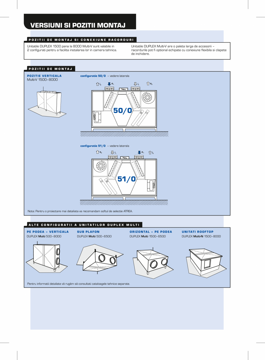 Pagina 4-Unitate de ventilatie verticala cu schimbator de caldura hexagonal ATREA DUPLEX MULTI-V Fisa tehnica...