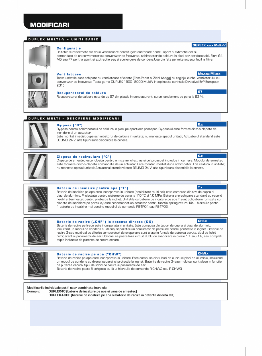 Pagina 6-Unitate de ventilatie verticala cu schimbator de caldura hexagonal ATREA DUPLEX MULTI-V Fisa tehnica...