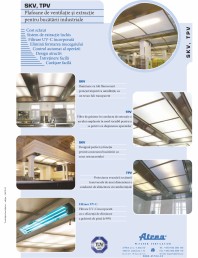 Plafoane de ventilatie si extractie pentru bucatarii industriale