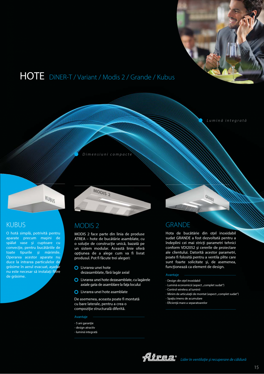 Pagina 15-Ventilatie moderna pentru bucatarii profesionale  ATREA Diner-T, Variant, Grande, Modis 2, Kubus...