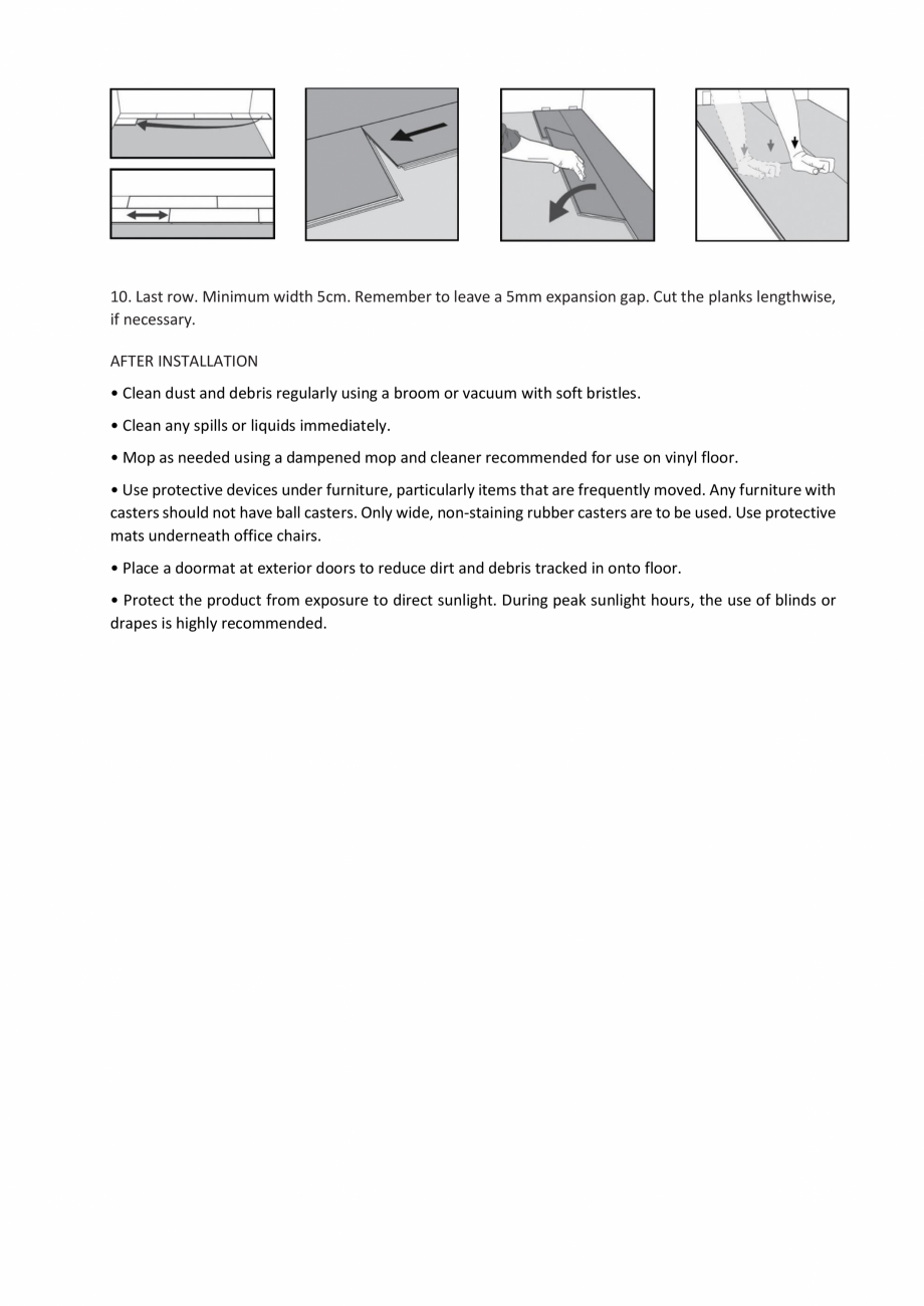Pagina 3-Instructiuni instalare parchet SPC NOMAD FLO NOMAD FLO Instructiuni montaj, utilizare Engleza...