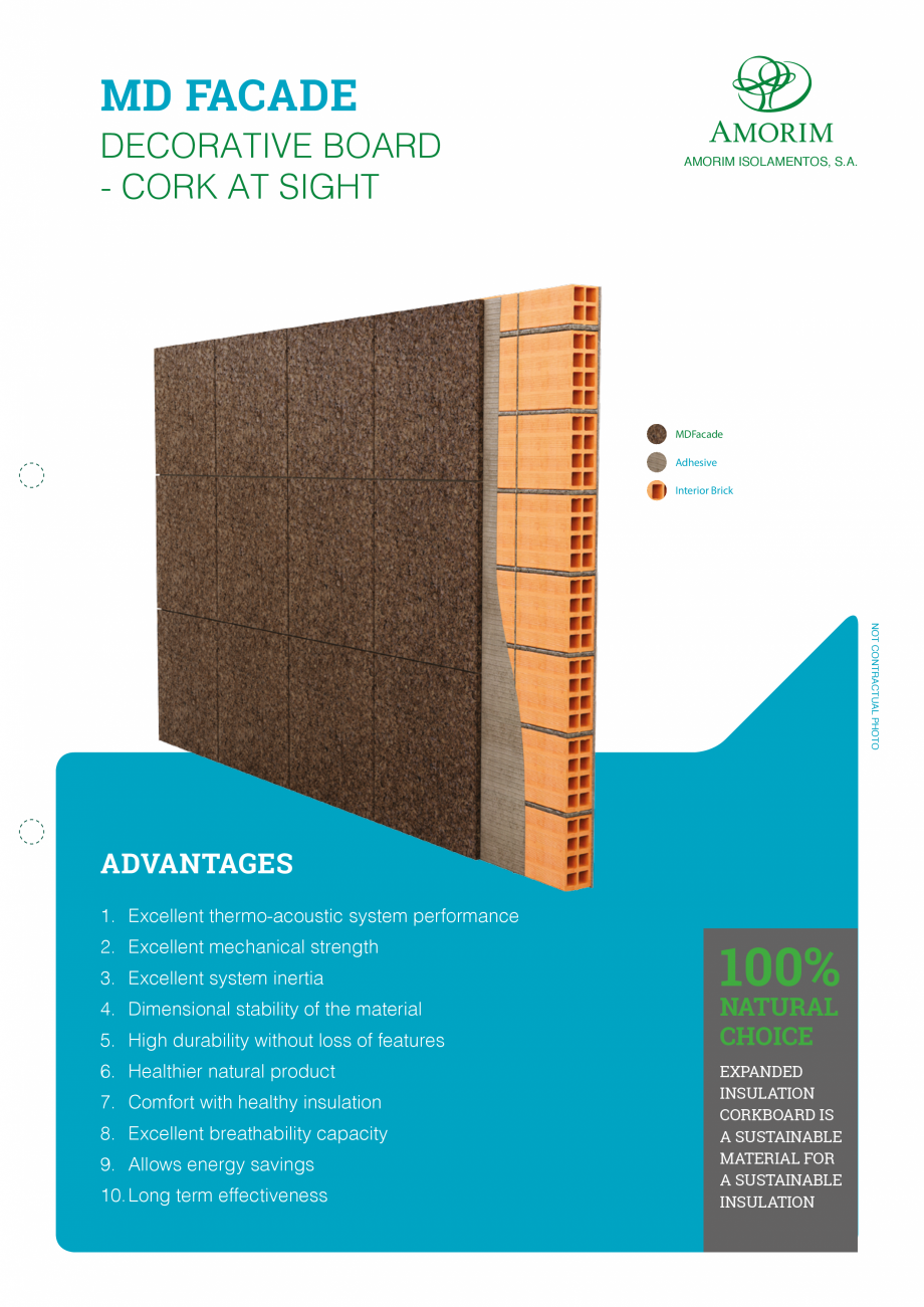 Pagina 1-Placi decorative din pluta expandata AMORIM MDFacade Fisa tehnica Engleza MD FACADE

DECORATIVE...