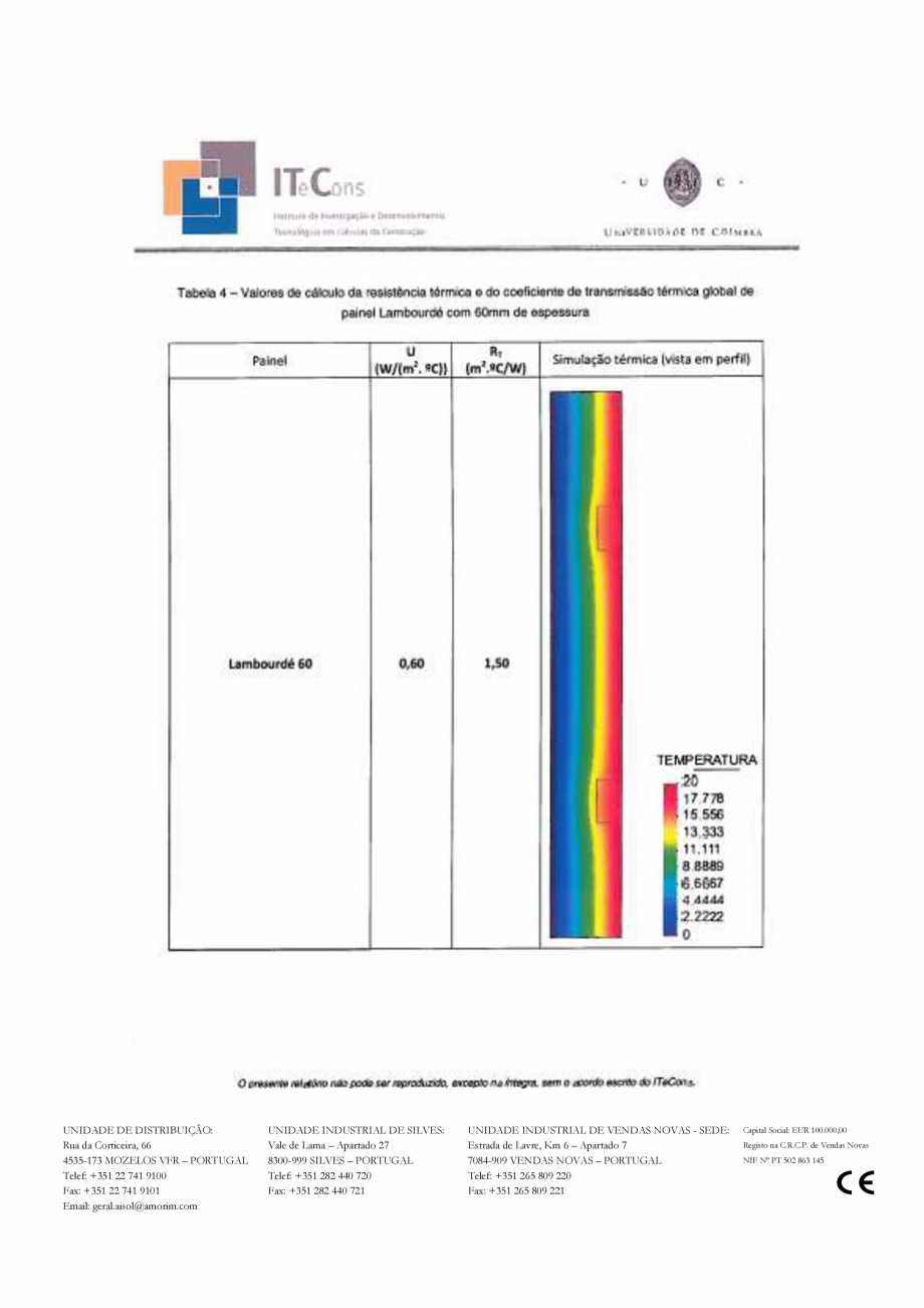 Pagina 2-Placi din pluta expandata AMORIM LAMBOURDE Fisa tehnica Engleza geral.aisol@amorim.com

UNIDADE...