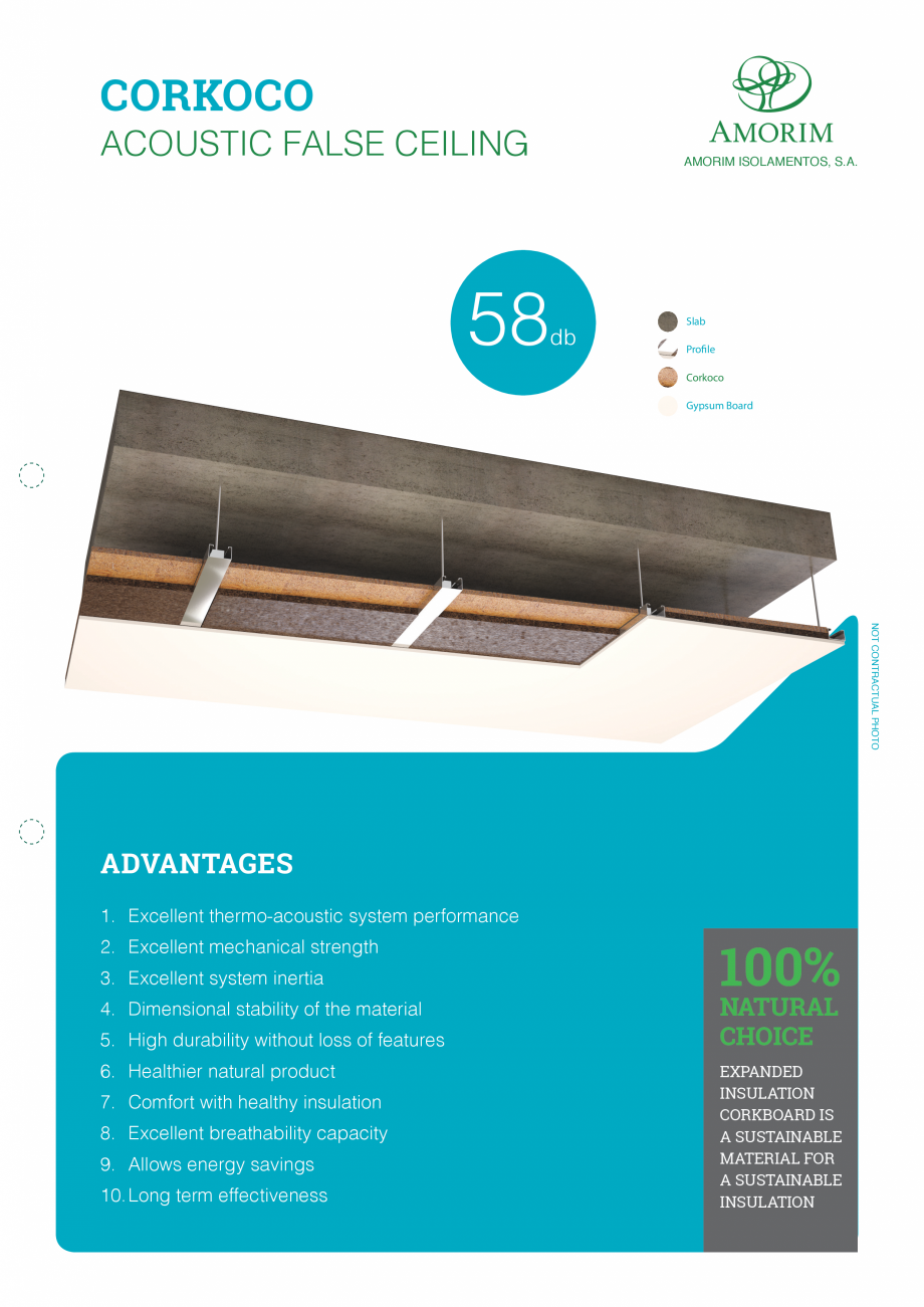 Pagina 1-Placi din pluta expandata si fibra de cocos - Tavan acustic fals AMORIM CORKCOCO Fisa tehnica...
