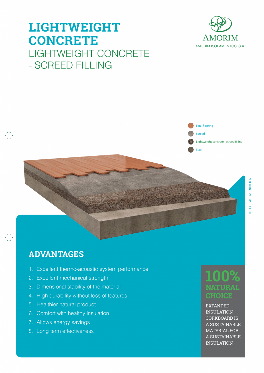 Pagina 1-Granule din pluta expandata - Sapa usoara AMORIM EXP-GR3/15 Fisa tehnica Engleza LIGHTWEIGHT...