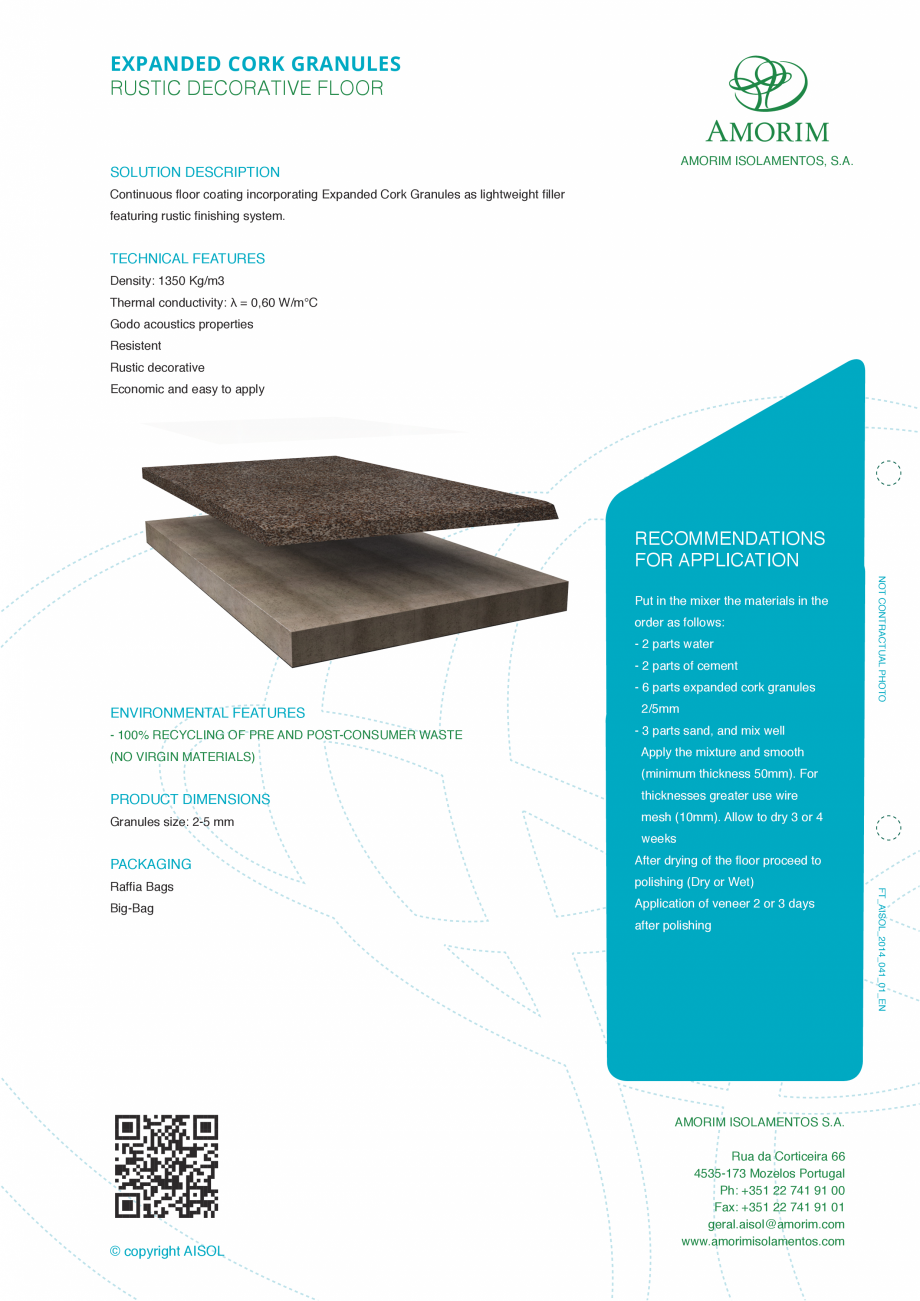 Pagina 2-Granule din pluta expandata - Pardoseala decorativa AMORIM EXP-GR3/15 Fisa tehnica Engleza ONSUMER...