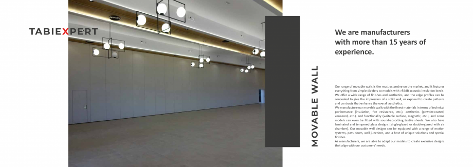 Pagina 4-Pereti mobili  TABIEXPERT Catalog, brosura Engleza 
chamber). Our movable wall designs can be...