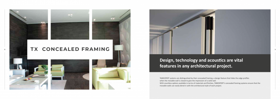 Pagina 5-Pereti mobili  TABIEXPERT Catalog, brosura Engleza d.
Standard modulation: between 800 mm
and 1200...