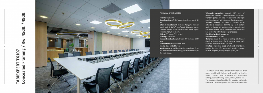 Pagina 8-Pereti mobili  TABIEXPERT Catalog, brosura Engleza oustic enhancement).
Weight: 41 kg/m². *46...