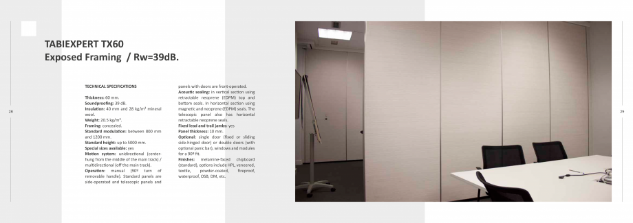 Pagina 15-Pereti mobili  TABIEXPERT Catalog, brosura Engleza talize a space using
a movable element to create ...