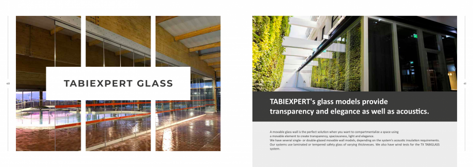 Pagina 21-Pereti mobili  TABIEXPERT Catalog, brosura Engleza Motion system, without floor
tracks...