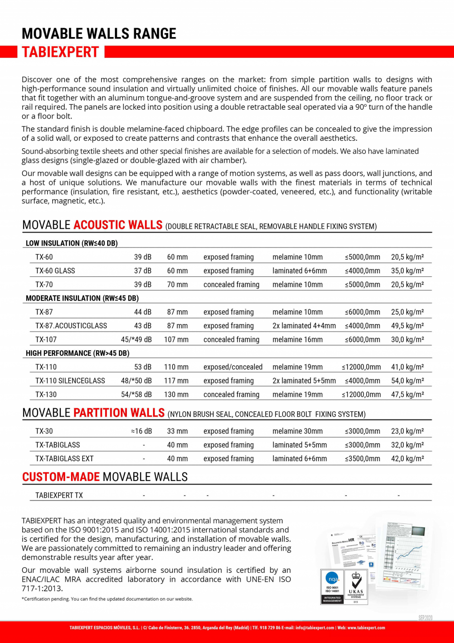 Pagina 1-Pereti mobili  TABIEXPERT Fisa tehnica Engleza 